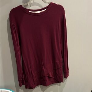 a new day Maroon Long Sleeve Top